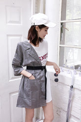 Two Style Stitching Retro Dress